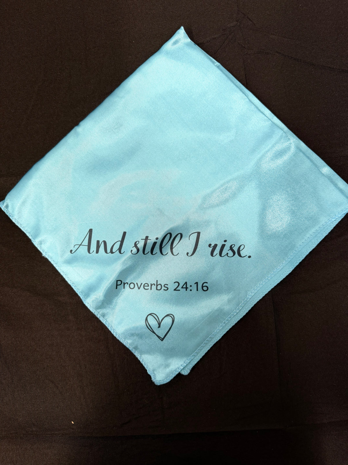 Proverbs 24:16 on blue breakaway flag