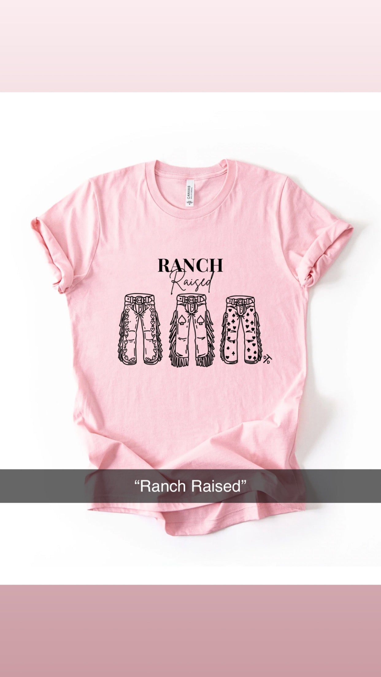 Desert Pink Crop (add design when checking out)