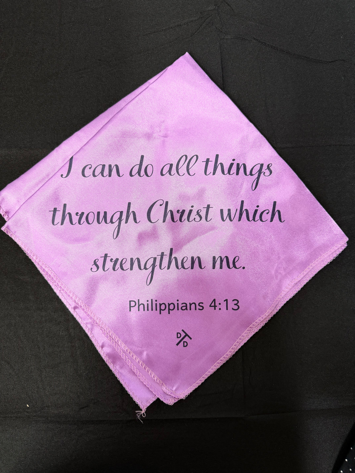 Phili. 4:13 on dark purple breakaway flag