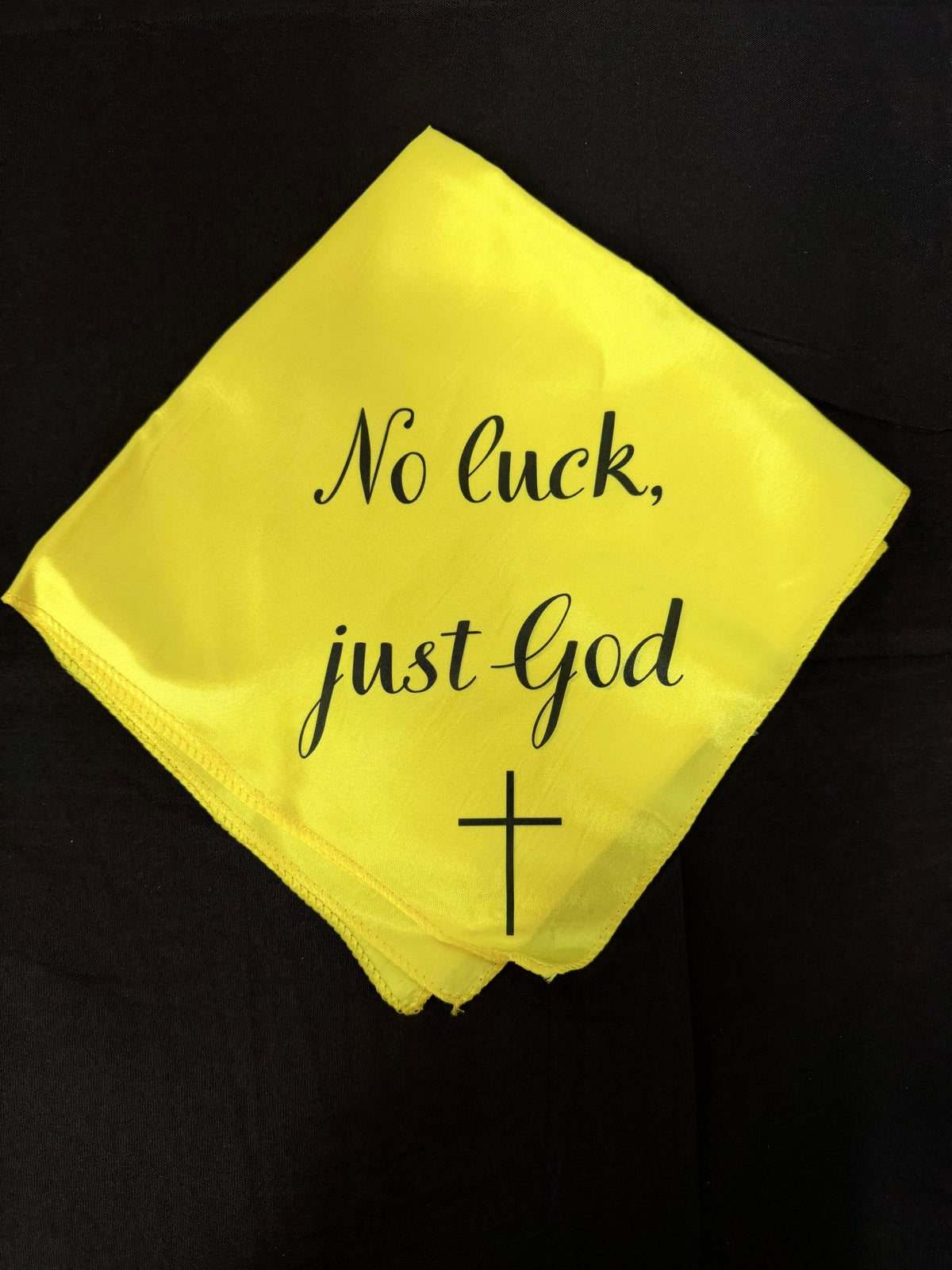 Just God on yellow breakaway flag