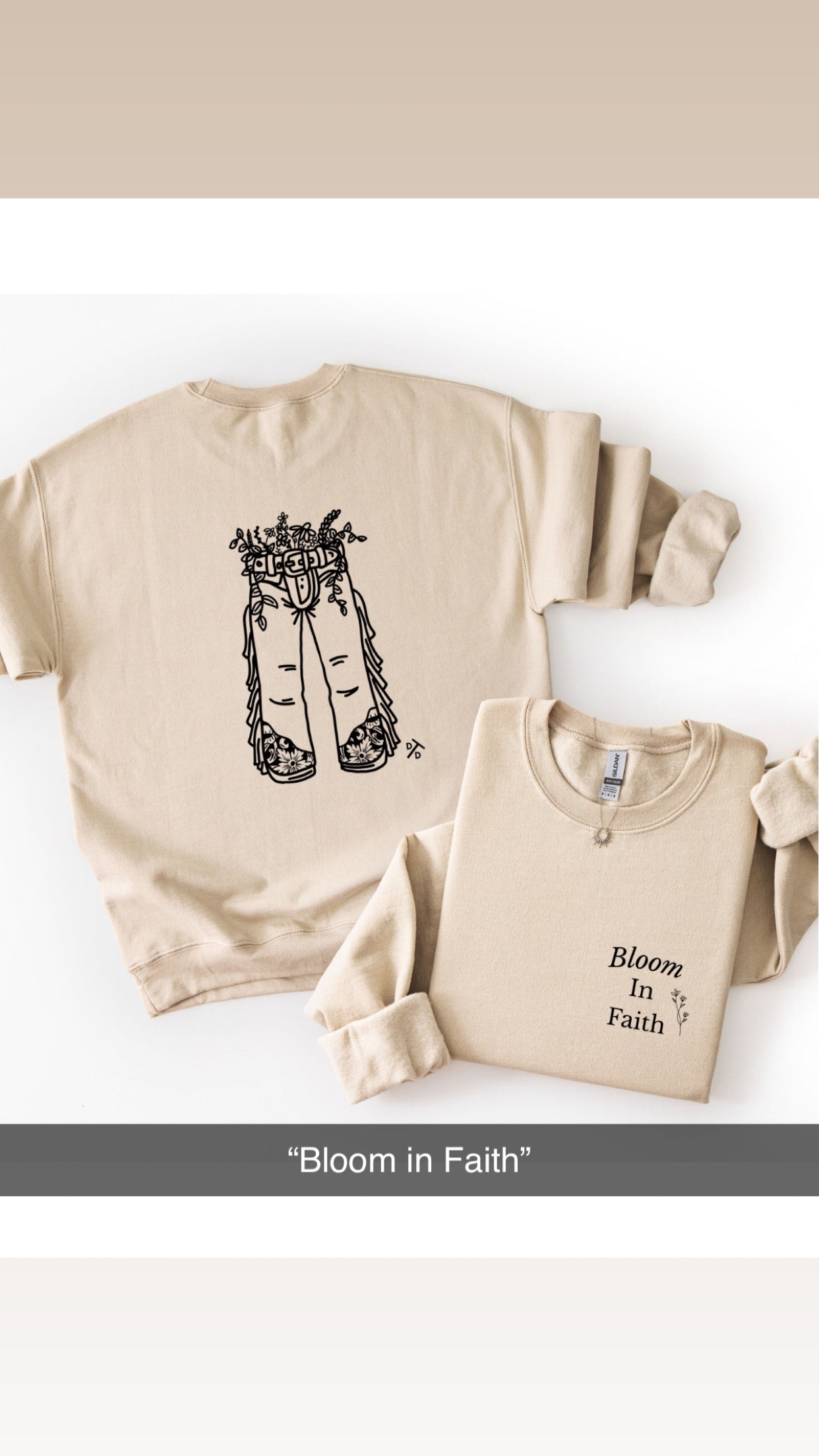 Desert Pink Crop (add design when checking out)