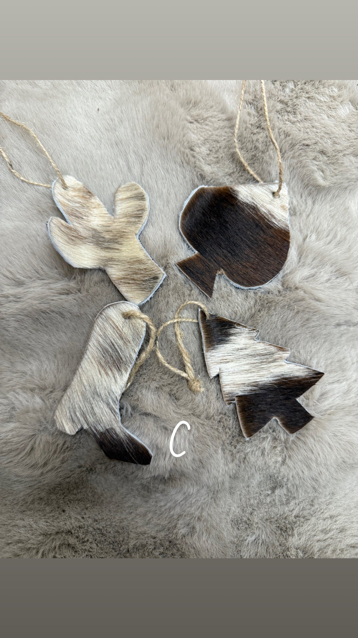 Cowhide Ornaments
