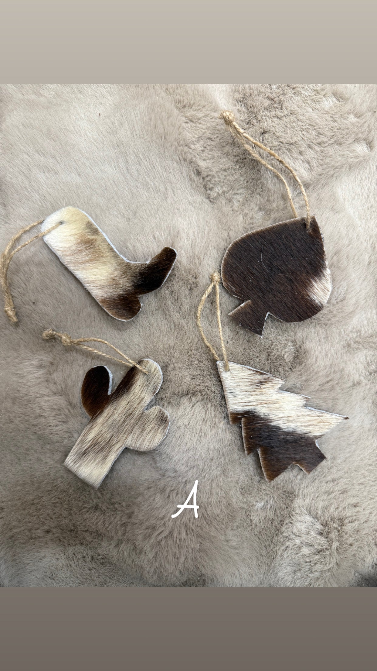 Cowhide Ornaments